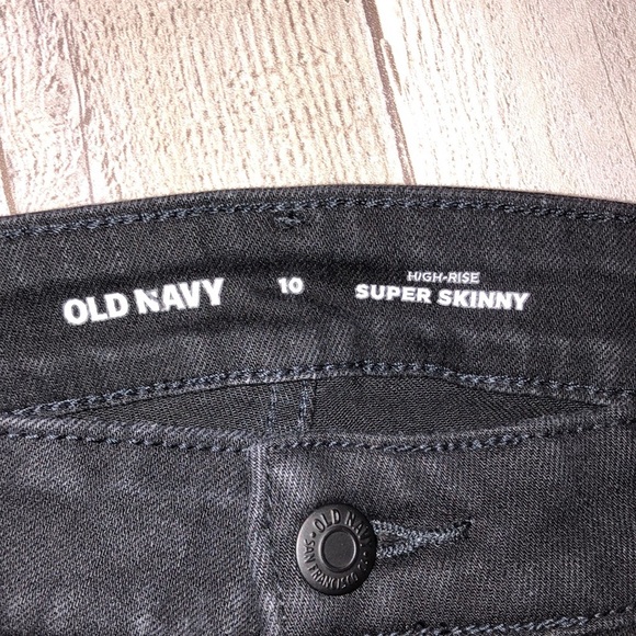 Old navy jeans size 10 high rise super skinny - Picture 5 of 8